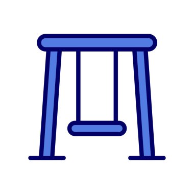 Oyun alanı vektörü düz renk simgesini salla