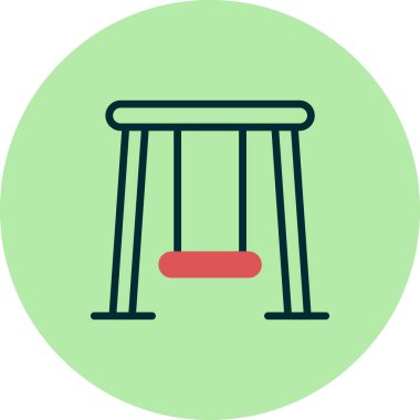 Oyun alanı vektörü düz renk simgesini salla