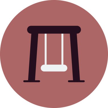 Oyun alanı vektörü düz renk simgesini salla