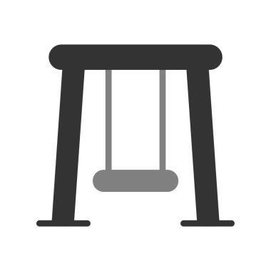 Oyun alanı vektörü düz renk simgesini salla