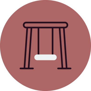 Oyun alanı vektörü düz renk simgesini salla