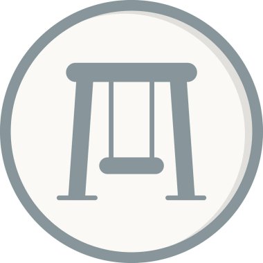 Oyun alanı vektörü düz renk simgesini salla