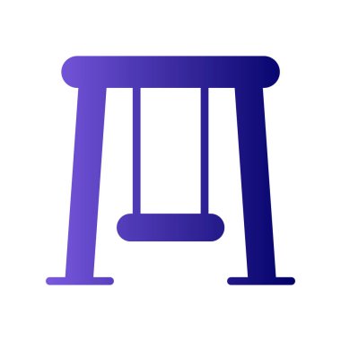 Oyun alanı vektörü düz renk simgesini salla