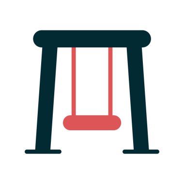 Oyun alanı vektörü düz renk simgesini salla