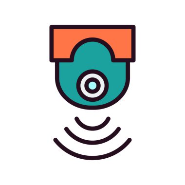 Kamera simgesi vektörü. düz biçim.