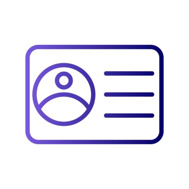 Kimlik kartının vektör illüstrasyonu modern simge