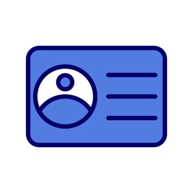 Kimlik kartının vektör illüstrasyonu modern simge