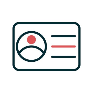 Kimlik kartının vektör illüstrasyonu modern simge