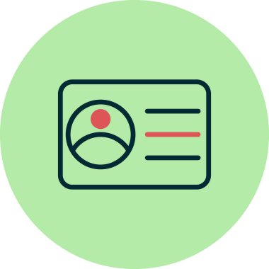 Kimlik kartının vektör illüstrasyonu modern simge