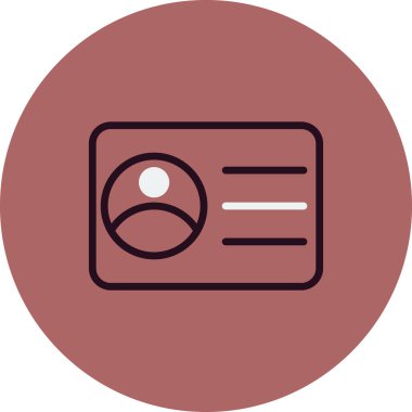 Kimlik kartının vektör illüstrasyonu modern simge