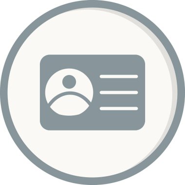 Kimlik kartının vektör illüstrasyonu modern simge