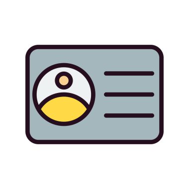 Kimlik kartının vektör illüstrasyonu modern simge