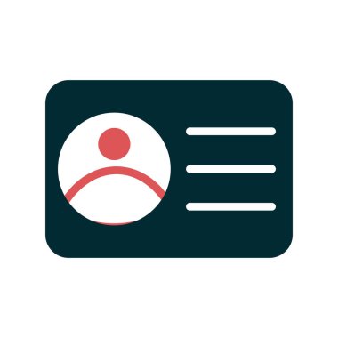 Kimlik kartının vektör illüstrasyonu modern simge