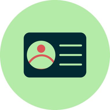 Kimlik kartının vektör illüstrasyonu modern simge