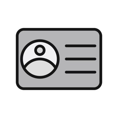 Kimlik kartının vektör illüstrasyonu modern simge
