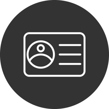 Kimlik kartının vektör illüstrasyonu modern simge