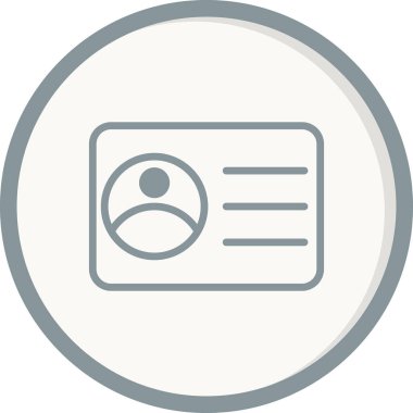 Kimlik kartının vektör illüstrasyonu modern simge