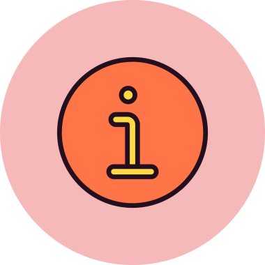 bilgi simgesi, bilgi düz vektör illüstrasyonu 