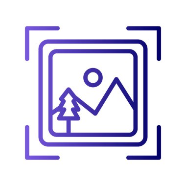 resim çerçeve biçimi vektör simgesi