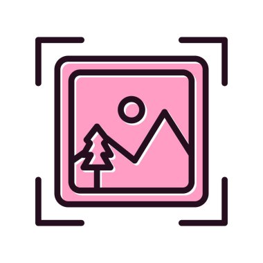 resim çerçeve biçimi vektör simgesi