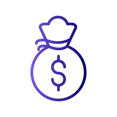 Paranın vektör düz renk simgesi  