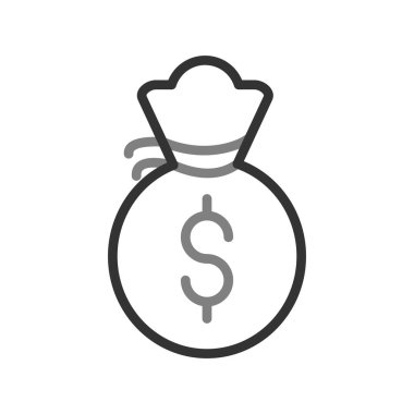 Paranın vektör düz renk simgesi  