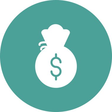 Paranın vektör düz renk simgesi  