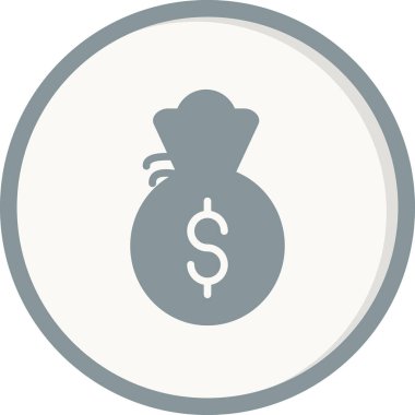 Paranın vektör düz renk simgesi  