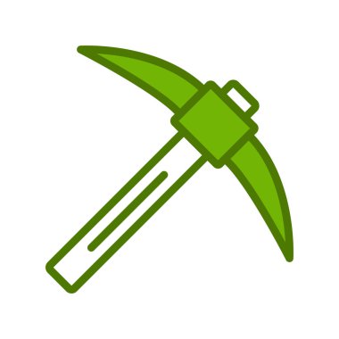 Kazma vektör ince çizgi simgesi