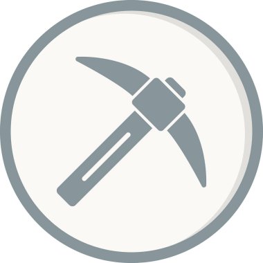 Kazma vektör ince çizgi simgesi