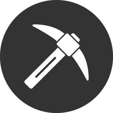 Kazma vektör ince çizgi simgesi