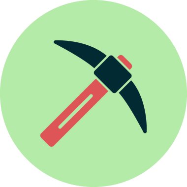 Kazma vektör ince çizgi simgesi