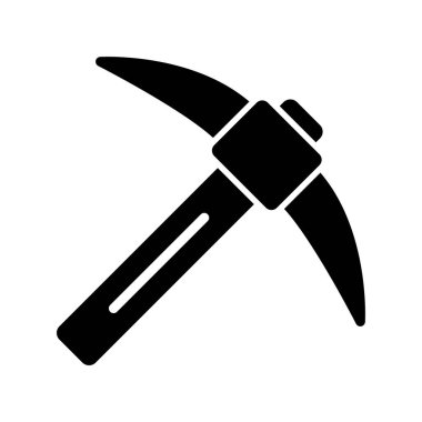 Kazma vektör ince çizgi simgesi