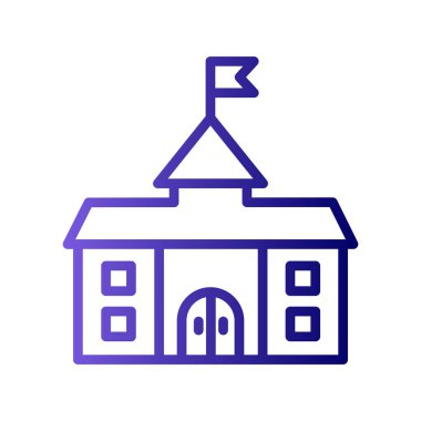 Kilise vektörü ince çizgi simgesi