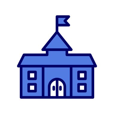 Kilise vektörü ince çizgi simgesi