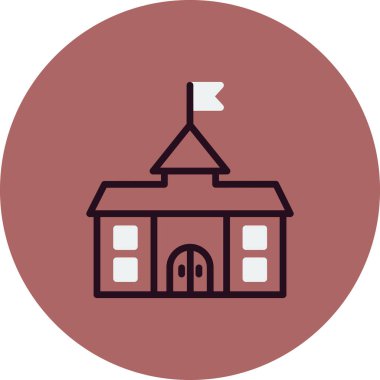 Üniversite simgesinin vektör illüstrasyonu