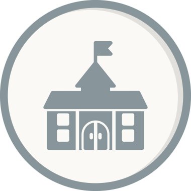 Üniversite. Web simgesi basit illüstrasyon