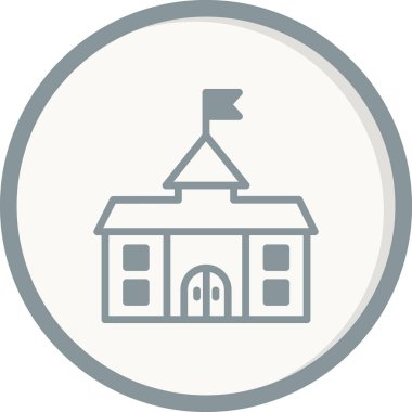 Üniversite. Web simgesi basit illüstrasyon