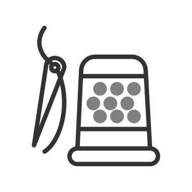 Web ve mobil uygulama tasarımınız için beyaz arkaplanda izole edilmiş makas simgesi vektörü, terzi logosu konsepti