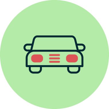 Soyut araba simgesi vektör illüstrasyonu