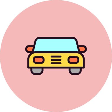 Soyut araba simgesi vektör illüstrasyonu