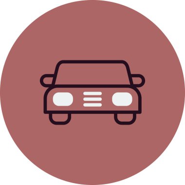 Soyut araba simgesi vektör illüstrasyonu
