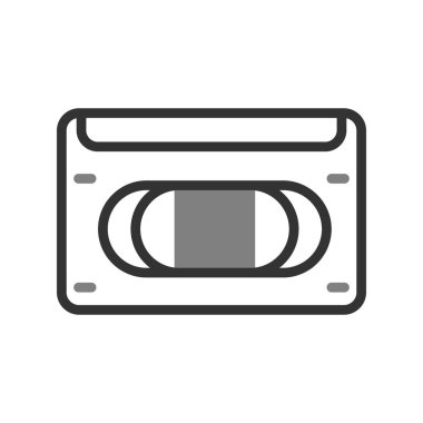 kaset ikonu. Web için video kamera vektör simgelerinin özet çizimi
