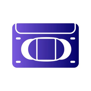 kaset ikonu. Web için ses kamerası vektör simgelerinin basit illüstrasyonu