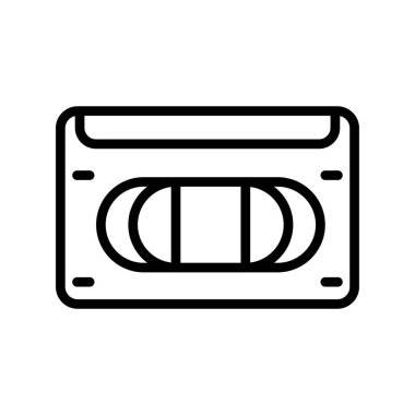 kaset teybi ikon vektör illüstrasyon tasarımı