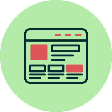 Kodlama simgesi izole edildi, vektör illüstrasyonu dolduruldu