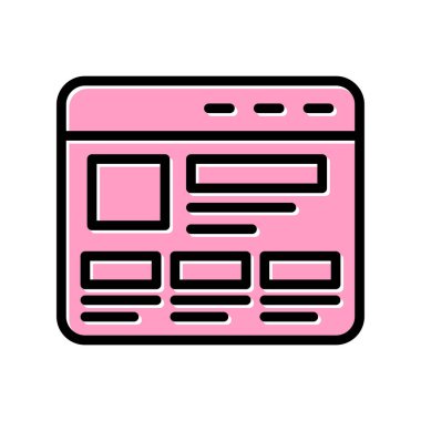 Kodlama simgesi izole edildi, vektör illüstrasyonu dolduruldu