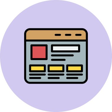 Kodlama simgesi izole edildi, vektör illüstrasyonu dolduruldu