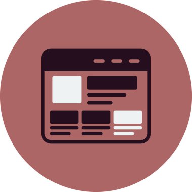 Kodlama simgesi izole edildi, vektör illüstrasyonu dolduruldu