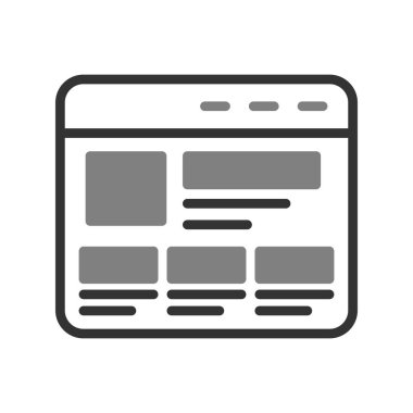 Kodlama simgesi izole edildi, vektör illüstrasyonu dolduruldu